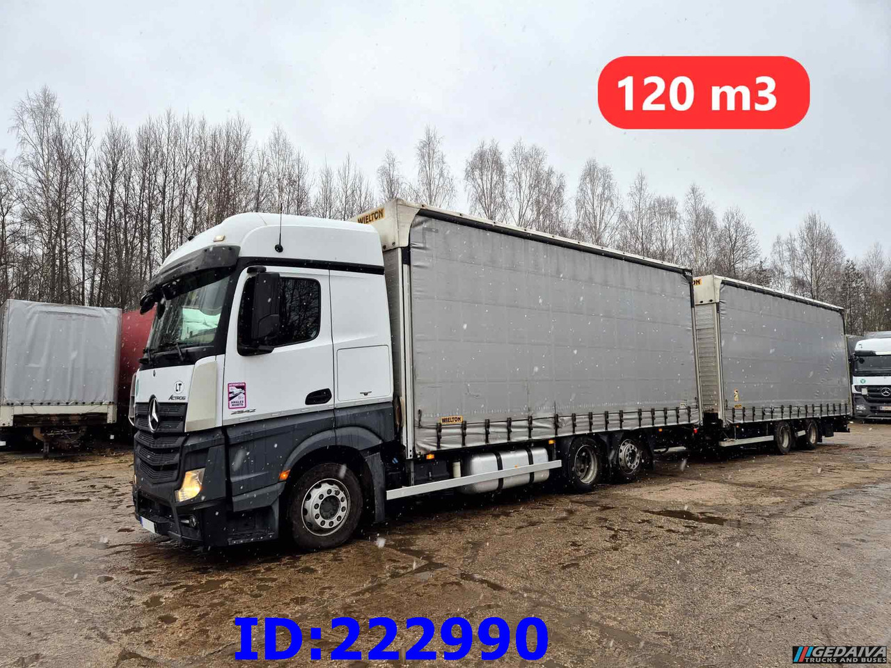 MERCEDES-BENZ Actros 2542 6x2 Euro6 + Wielton trailer - Camión lona: foto 1 MERCEDES-BENZ Actros 2542 6x2 Euro6 + Wielton trailer - Camión lona: foto 1