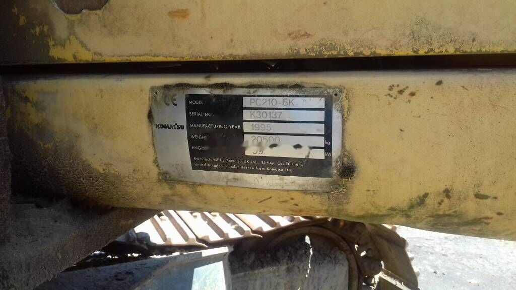 Komatsu PC 210 - Excavadora de cadenas: foto 4 Komatsu PC 210 - Excavadora de cadenas: foto 4