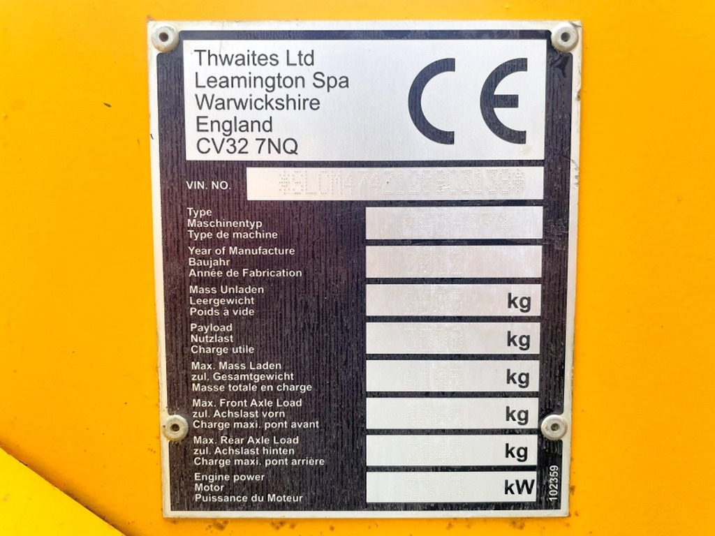 Thwaites Mach 474 (3999) - Minidumper: foto 3 Thwaites Mach 474 (3999) - Minidumper: foto 3