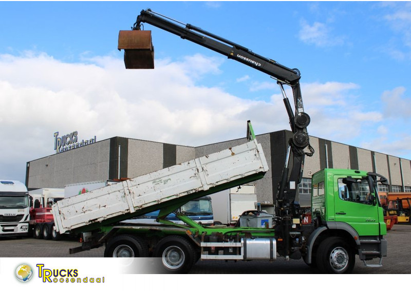 Mercedes-Benz Axor 2633 + TIPPER + HIAB 144 + REMOTE + MANUAL + 6x4 - Camión volquete, Camión grúa: foto 1 Mercedes-Benz Axor 2633 + TIPPER + HIAB 144 + REMOTE + MANUAL + 6x4 - Camión volquete, Camión grúa: foto 1