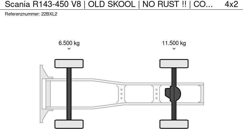 Cabeza tractora Scania R143-450 V8 | OLD SKOOL | NO RUST !! | COLLECTORS ITEM: foto 20