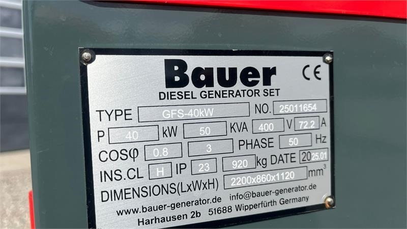 Bauer GFS-40 ATS, 40 kW/50 kVA - Generador industriale: foto 3 Bauer GFS-40 ATS, 40 kW/50 kVA - Generador industriale: foto 3
