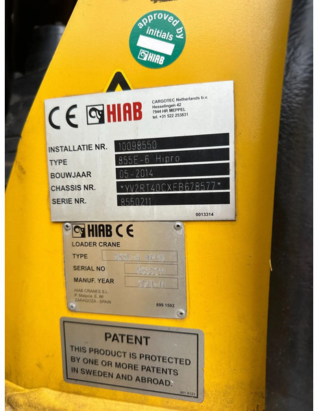 Cabeza tractora Volvo FH 500 !TRACTOR!!!CRANE/GRUE/HIAB 85TM!!TOP!EURO6: foto 18