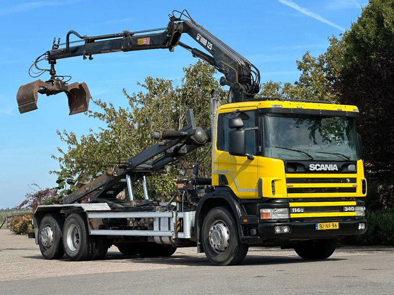 Scania R114-340 6x2 !!KRAAN/CONTAINER/KABEL!!MANUELL!! - Camión con equipo de cable, Camión grúa: foto 1 Scania R114-340 6x2 !!KRAAN/CONTAINER/KABEL!!MANUELL!! - Camión con equipo de cable, Camión grúa: foto 1