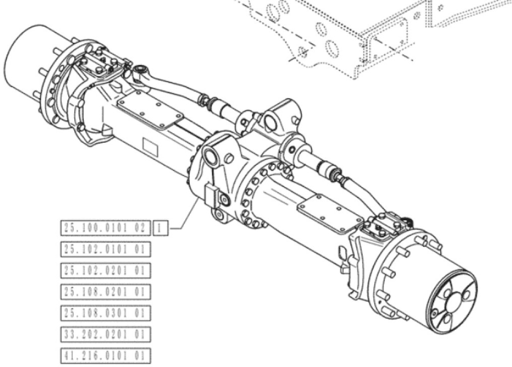Case 47850494 - 84285791 - Eje delantero para Maquinaria de construcción: foto 1 Case 47850494 - 84285791 - Eje delantero para Maquinaria de construcción: foto 1