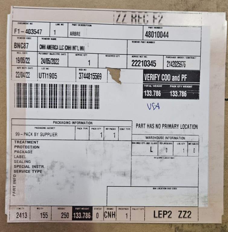 Case 48010044 - 84558552 - Palier para Maquinaria de construcción: foto 3 Case 48010044 - 84558552 - Palier para Maquinaria de construcción: foto 3