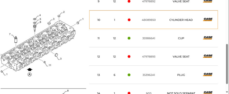 Case 48089850 - Cabezal de bloque para Maquinaria de construcción: foto 1 Case 48089850 - Cabezal de bloque para Maquinaria de construcción: foto 1