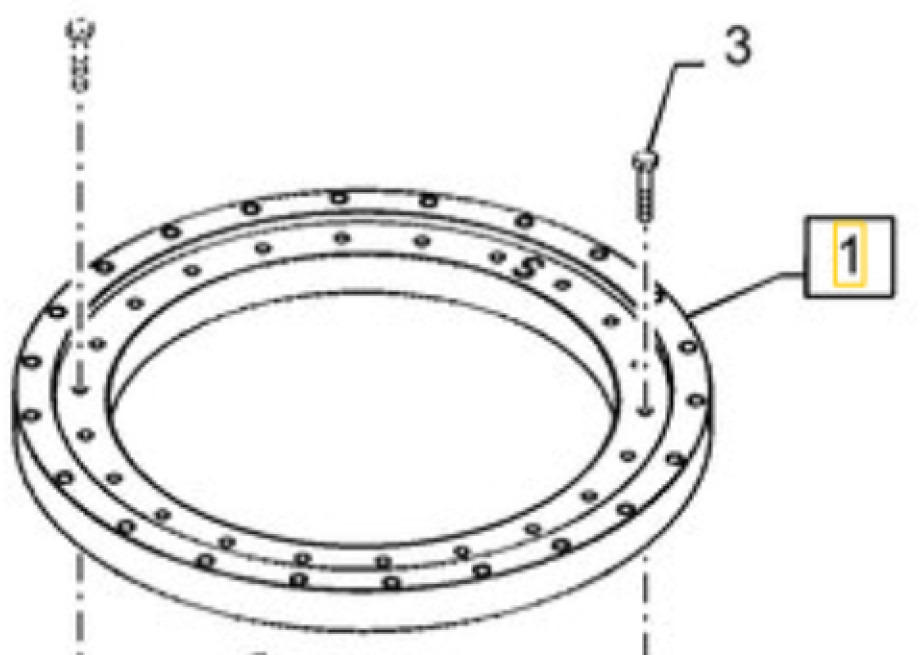 Case PX40F00008F1 - Corona de giro para Maquinaria de construcción: foto 1 Case PX40F00008F1 - Corona de giro para Maquinaria de construcción: foto 1