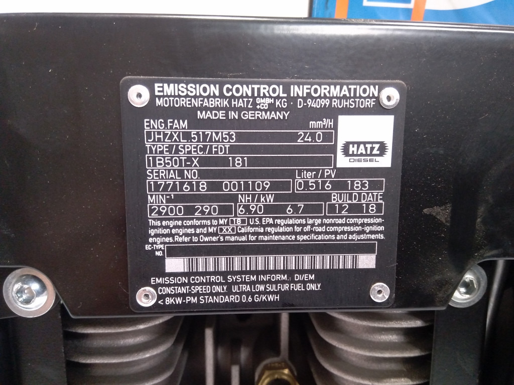 Hatz 1B50T-X - 1255628 - Motor para Maquinaria de construcción: foto 4 Hatz 1B50T-X - 1255628 - Motor para Maquinaria de construcción: foto 4