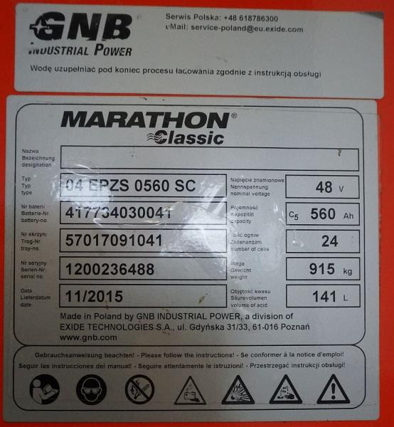 GNB 48 Volt 4 PzS 560 Ah - Acumulador: foto 5 GNB 48 Volt 4 PzS 560 Ah - Acumulador: foto 5
