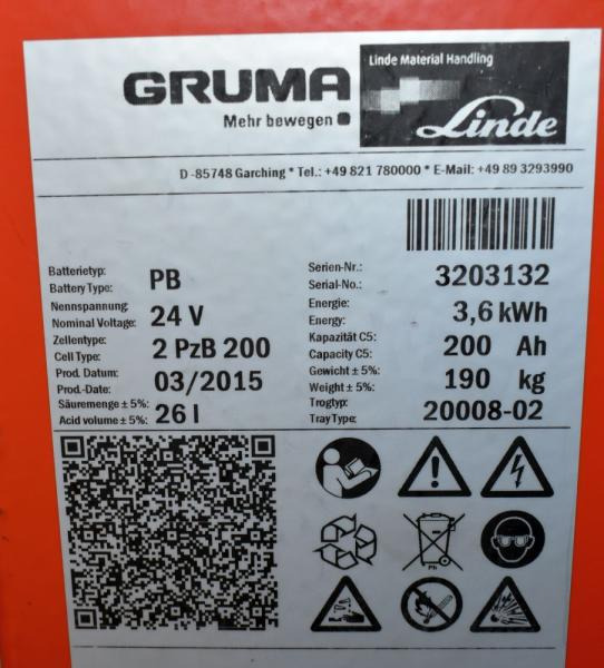 GRUMA 24 Volt 2 PzB 200 Ah - Acumulador: foto 5 GRUMA 24 Volt 2 PzB 200 Ah - Acumulador: foto 5