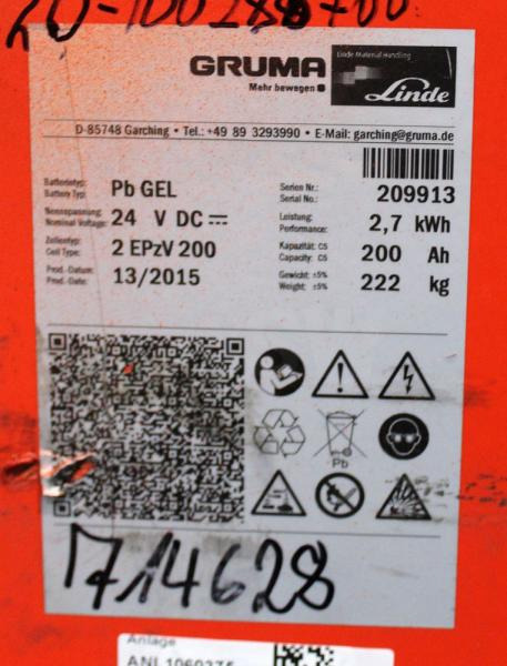 GRUMA 24 Volt 2 PzV 200 Ah - Acumulador: foto 5 GRUMA 24 Volt 2 PzV 200 Ah - Acumulador: foto 5