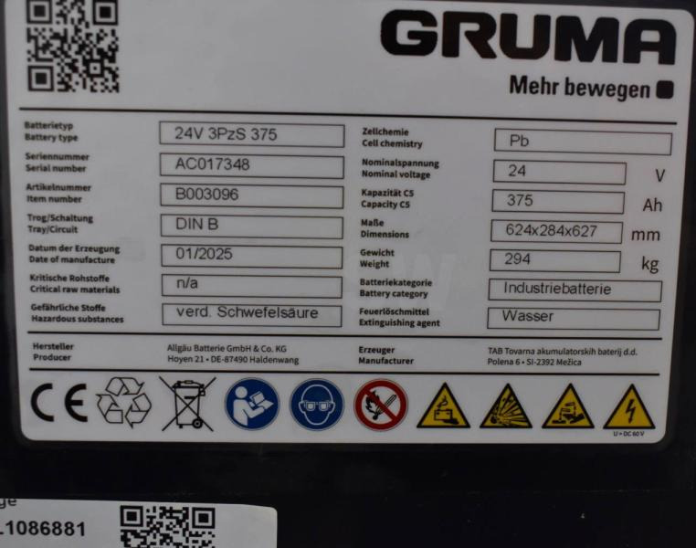 GRUMA 24 Volt 3 PzS 375 Ah - Acumulador: foto 5 GRUMA 24 Volt 3 PzS 375 Ah - Acumulador: foto 5