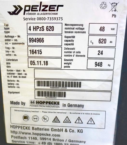 HOPPECKE 48 Volt 4 PzS 620 Ah - Acumulador: foto 5 HOPPECKE 48 Volt 4 PzS 620 Ah - Acumulador: foto 5