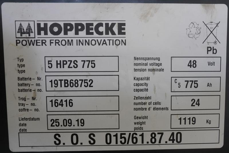 HOPPECKE 48 Volt 5 PzS 775 Ah - Acumulador: foto 5 HOPPECKE 48 Volt 5 PzS 775 Ah - Acumulador: foto 5