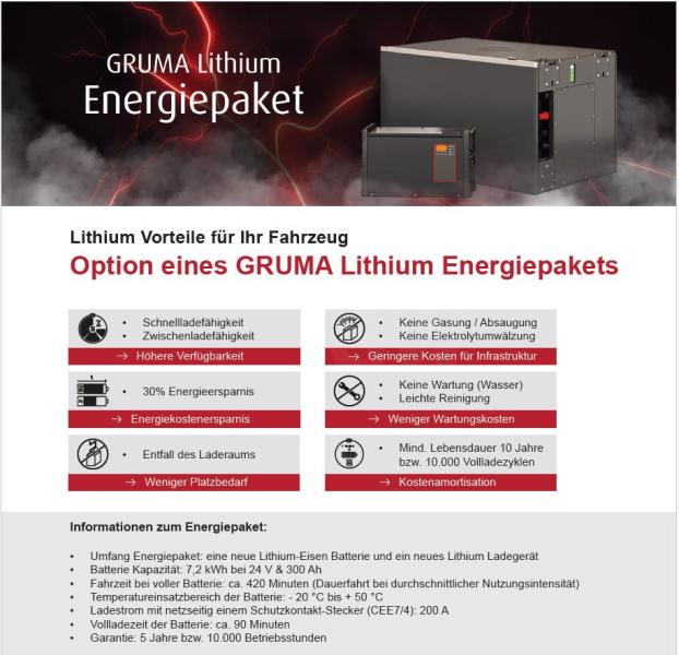 NEUES GRUMA LITHIUM ENERGIEPAKET 24 Volt 2 PzS 300 Ah - Acumulador: foto 1 NEUES GRUMA LITHIUM ENERGIEPAKET 24 Volt 2 PzS 300 Ah - Acumulador: foto 1