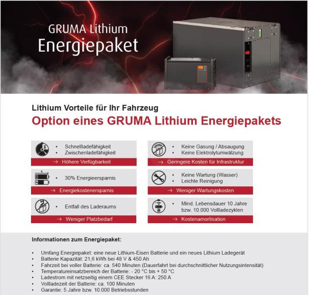 NEUES GRUMA LITHIUM ENERGIEPAKET 48 Volt 4 PzS 450 Ah - Acumulador: foto 1 NEUES GRUMA LITHIUM ENERGIEPAKET 48 Volt 4 PzS 450 Ah - Acumulador: foto 1
