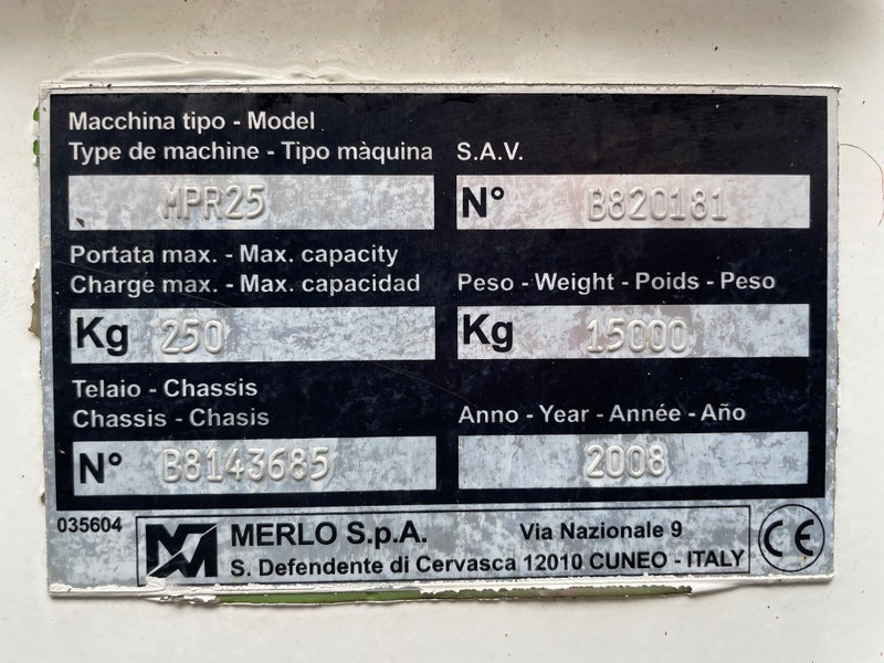 Merlo MPR 25 - Plataforma articulada: foto 3 Merlo MPR 25 - Plataforma articulada: foto 3