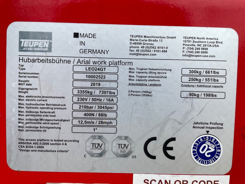 Teupen Leo 24 GT SOLD - Plataforma articulada: foto 3 Teupen Leo 24 GT SOLD - Plataforma articulada: foto 3