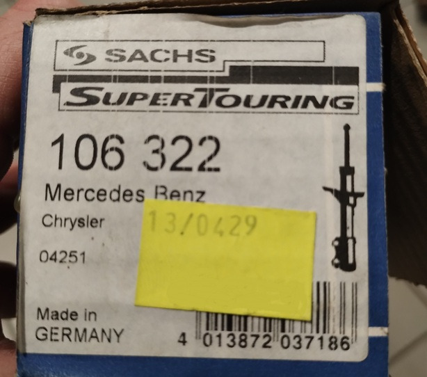 AMORTYZATOR PRZEDNI MERCEDES 407 409 410 6113200930 106322 SACHS - Amortiguadores: foto 2 AMORTYZATOR PRZEDNI MERCEDES 407 409 410 6113200930 106322 SACHS - Amortiguadores: foto 2