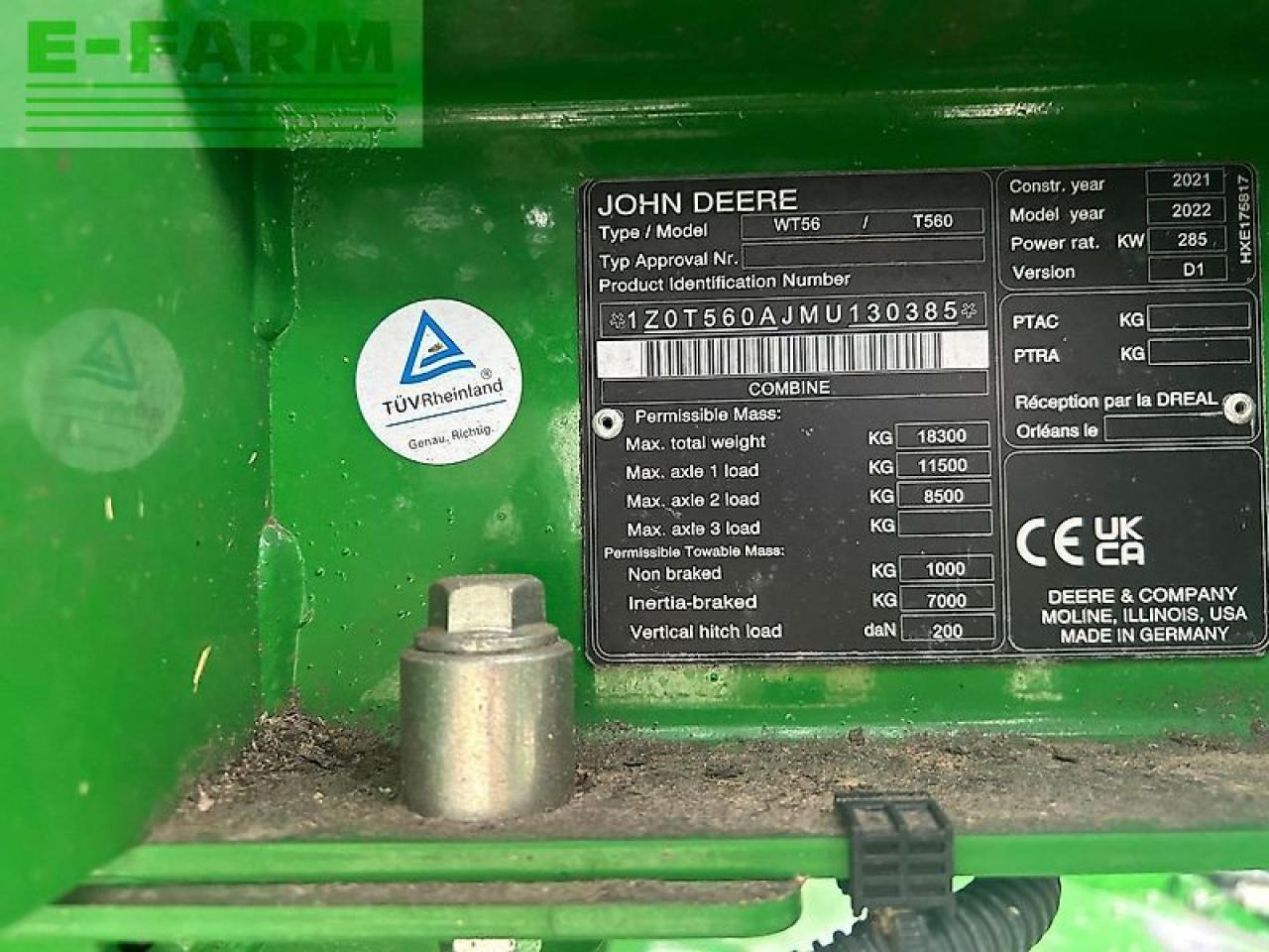 Cosechadora de granos John Deere t560: foto 17