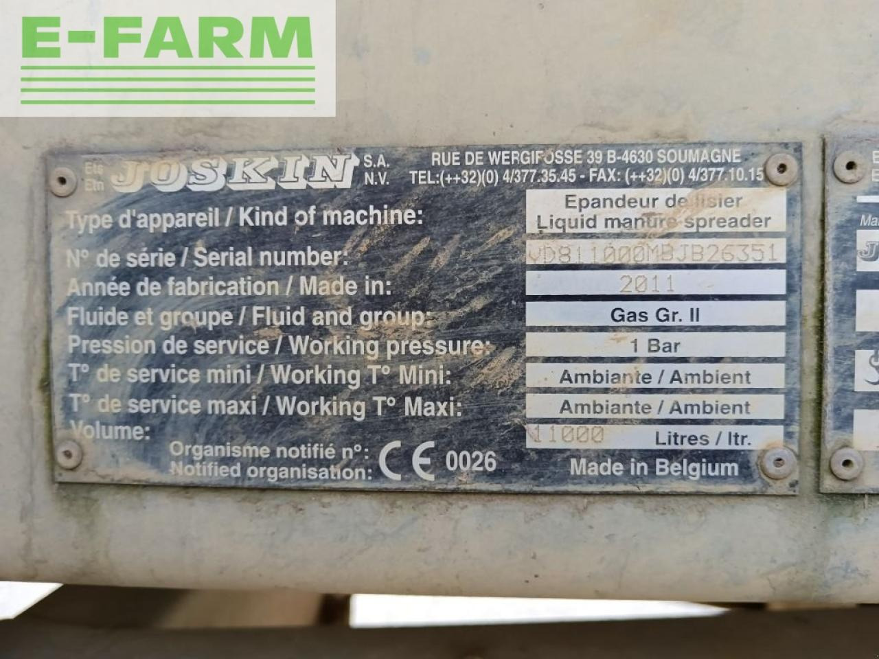 Cuba de purín Joskin 11000m: foto 8 Cuba de purín Joskin 11000m: foto 8