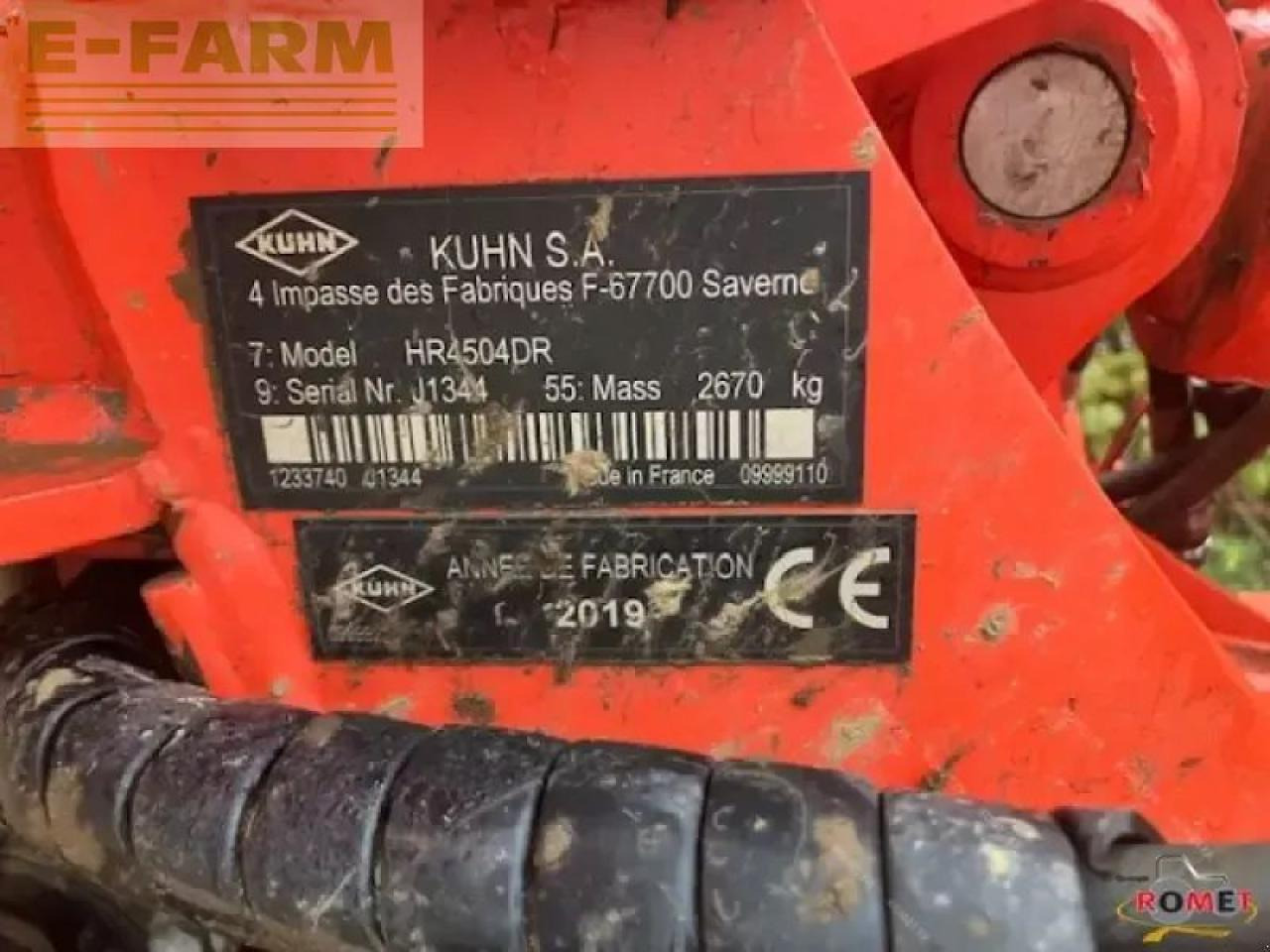 Kuhn hr4504r - Equipo para trabajo del suelo: foto 2 Kuhn hr4504r - Equipo para trabajo del suelo: foto 2
