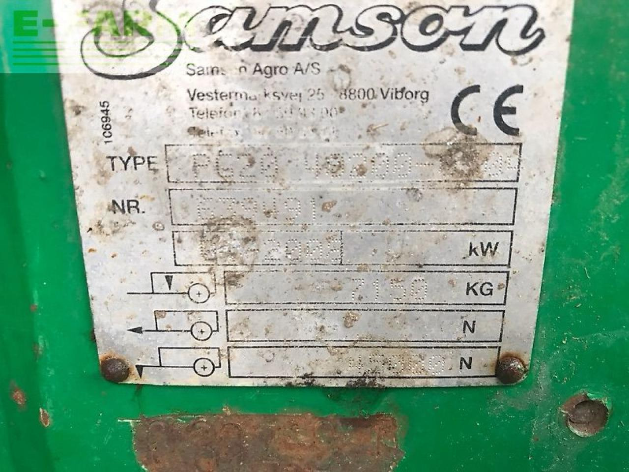 Samson pg 20 - Maquinaria para fertilización: foto 5 Samson pg 20 - Maquinaria para fertilización: foto 5