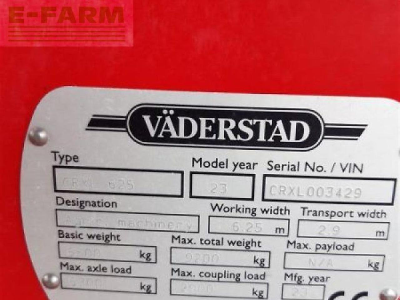 Rastras Väderstad scheibenegge carrier xl 625: foto 16 Rastras Väderstad scheibenegge carrier xl 625: foto 16