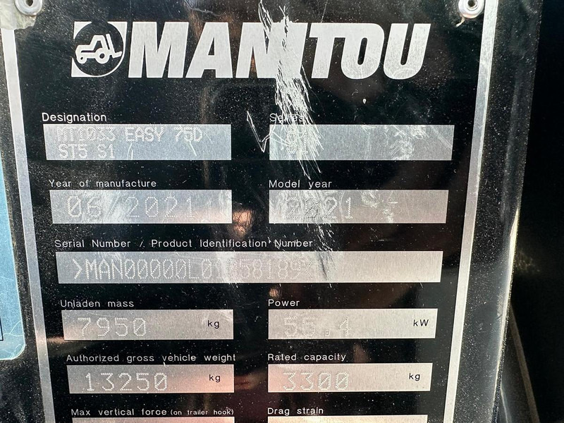 Manipulador telescópico Manitou MT1033 Easy 75D ST5 S1 Teleskoplader: foto 13 Manipulador telescópico Manitou MT1033 Easy 75D ST5 S1 Teleskoplader: foto 13
