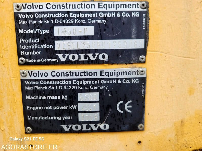 CHARGEUSE VOLVO L25B-P 2008 6200 HEURES - Cargadora: foto 5 CHARGEUSE VOLVO L25B-P 2008 6200 HEURES - Cargadora: foto 5