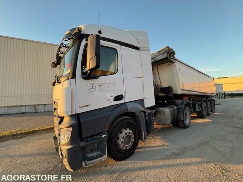 TRACTEUR 4X2 MERCEDES ACTROS 1845 2018 385 000 KM + BENNE ALUMINIUM SHMITZ 2016 - Cabeza tractora: foto 3 TRACTEUR 4X2 MERCEDES ACTROS 1845 2018 385 000 KM + BENNE ALUMINIUM SHMITZ 2016 - Cabeza tractora: foto 3
