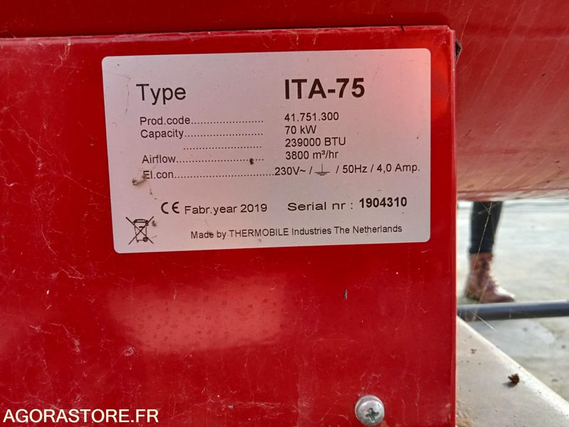 Chauffage Thermobile ITA 75 avec cheminée - Generador industriale: foto 1 Chauffage Thermobile ITA 75 avec cheminée - Generador industriale: foto 1