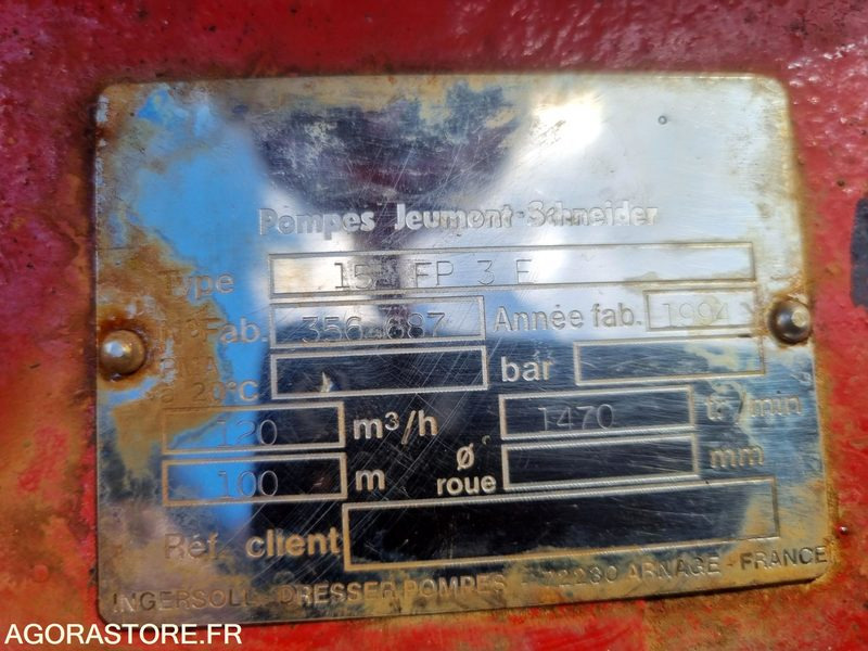 MOTO POMPE ELECTRIQUE 120 M3 HEURE - Herramienta/ Equipo: foto 2 MOTO POMPE ELECTRIQUE 120 M3 HEURE - Herramienta/ Equipo: foto 2