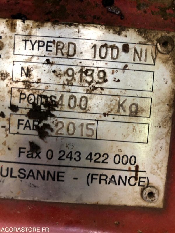 Enfouisseur de pierres DAIRON RD100NIV pour micro tracteur 22-35CV - Maquinaria agrícola: foto 5 Enfouisseur de pierres DAIRON RD100NIV pour micro tracteur 22-35CV - Maquinaria agrícola: foto 5