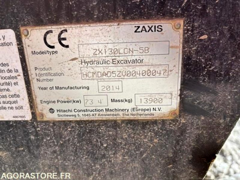 PELLE A CHENILLE ACIER HITACHI ZX130LCN-5B - Excavadora: foto 4 PELLE A CHENILLE ACIER HITACHI ZX130LCN-5B - Excavadora: foto 4