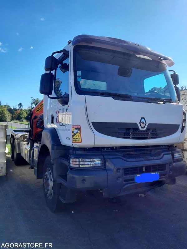 RENAULT KERAX - POLYBENNE GRUE - 2008 - Camión multibasculante, Camión grúa: foto 1 RENAULT KERAX - POLYBENNE GRUE - 2008 - Camión multibasculante, Camión grúa: foto 1