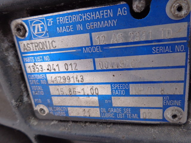 ZF good condition gearbox 12AS2331TD - Caja de cambios para Camión: foto 5 ZF good condition gearbox 12AS2331TD - Caja de cambios para Camión: foto 5