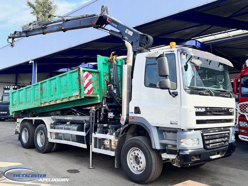 DAF CF 85.410 ATE, Hiab 166, 6x4 Steel spring - Camión volquete, Camión grúa: foto 1 DAF CF 85.410 ATE, Hiab 166, 6x4 Steel spring - Camión volquete, Camión grúa: foto 1