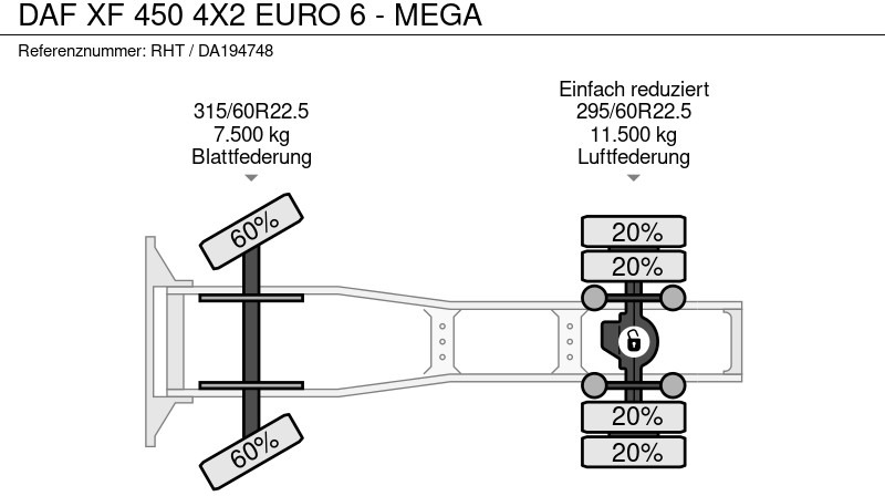 Cabeza tractora DAF XF 450 4X2 EURO 6 - MEGA: foto 16