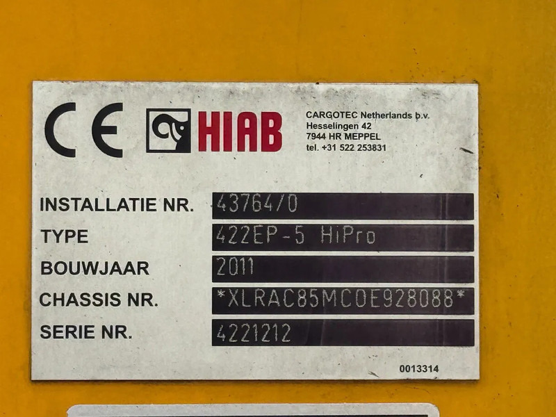 Camión grúa DAF CF 85.410 8X2 HIAB 422EP5 + REMOTE CONTROL: foto 19 Camión grúa DAF CF 85.410 8X2 HIAB 422EP5 + REMOTE CONTROL: foto 19