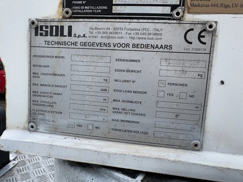 Leasing de Nissan Cabstar 35.12 + ISOLI 21 METER AERIAL PLATFORM Nissan Cabstar 35.12 + ISOLI 21 METER AERIAL PLATFORM: foto 20 Leasing de Nissan Cabstar 35.12 + ISOLI 21 METER AERIAL PLATFORM Nissan Cabstar 35.12 + ISOLI 21 METER AERIAL PLATFORM: foto 20