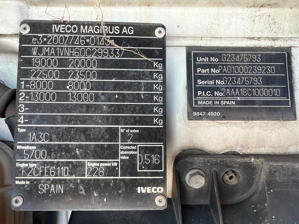 Camión grúa, Camión caja abierta Iveco Stralis 310 PALFINGER PK14002 - MOTOR DEFECT: foto 12