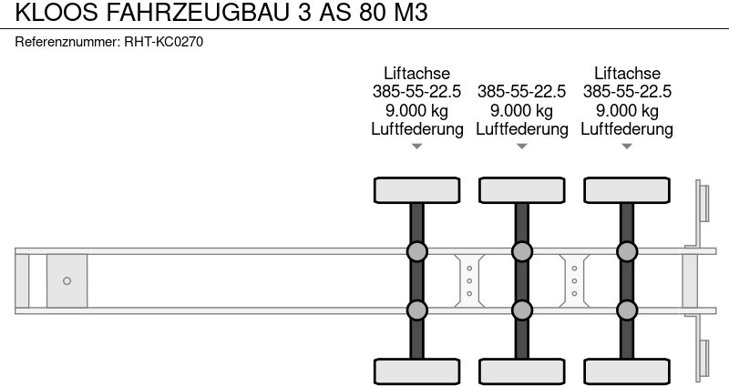 Semirremolque volquete KLOOS FAHRZEUGBAU 3 AS 80 M3: foto 12