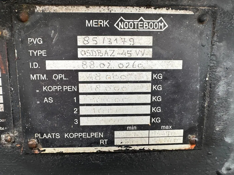 Semirremolque góndola rebajadas Nooteboom OSDBAZ-45VV, 3 AXLE STEERING, 3,6 M EXTENDABLE: foto 10
