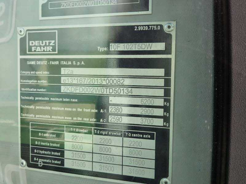 Tractor Deutz DEUTZ - Z FAHR 5100G 10F - 2020 - AGRICULTURAL TRACTOR WITH ALL-WHEEL DRIVE: foto 9