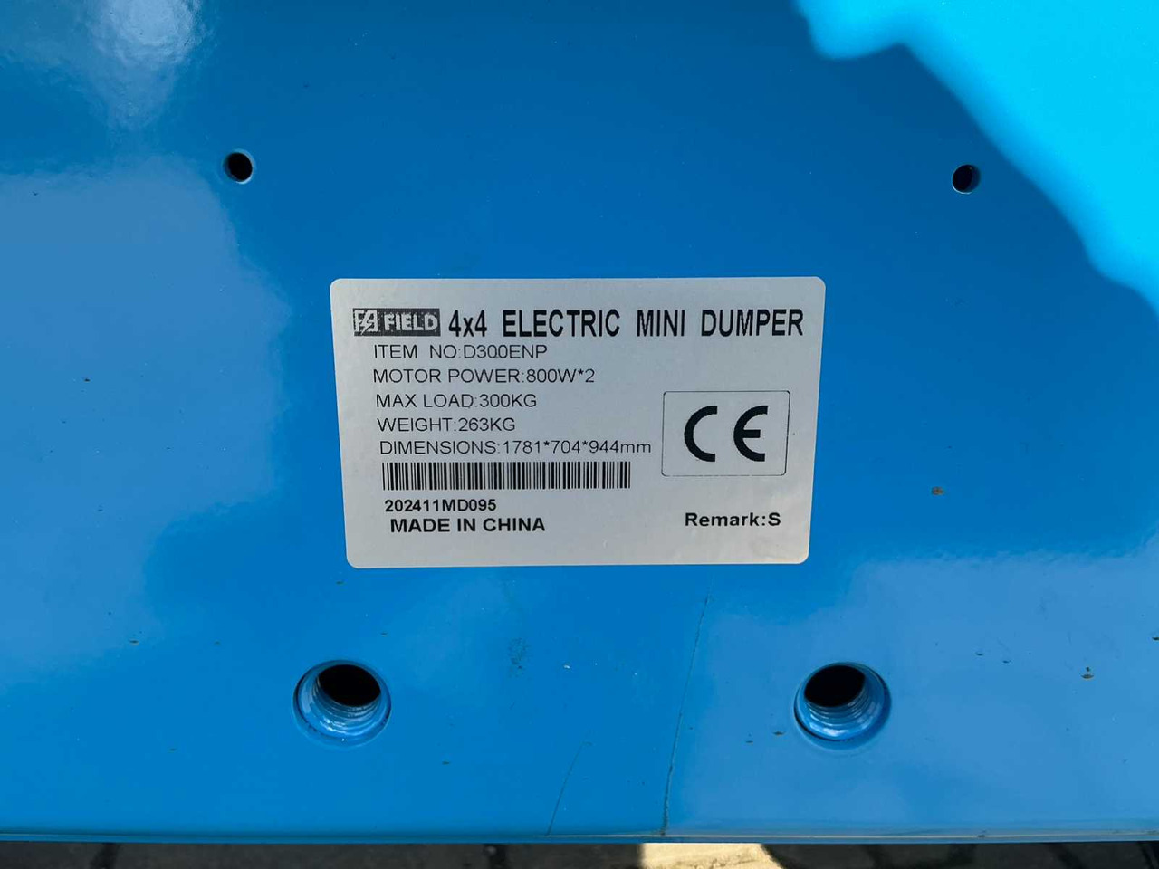 Minidumper FIELD D300ENP ELECTRIC ARTICULATED DUMPER: foto 32