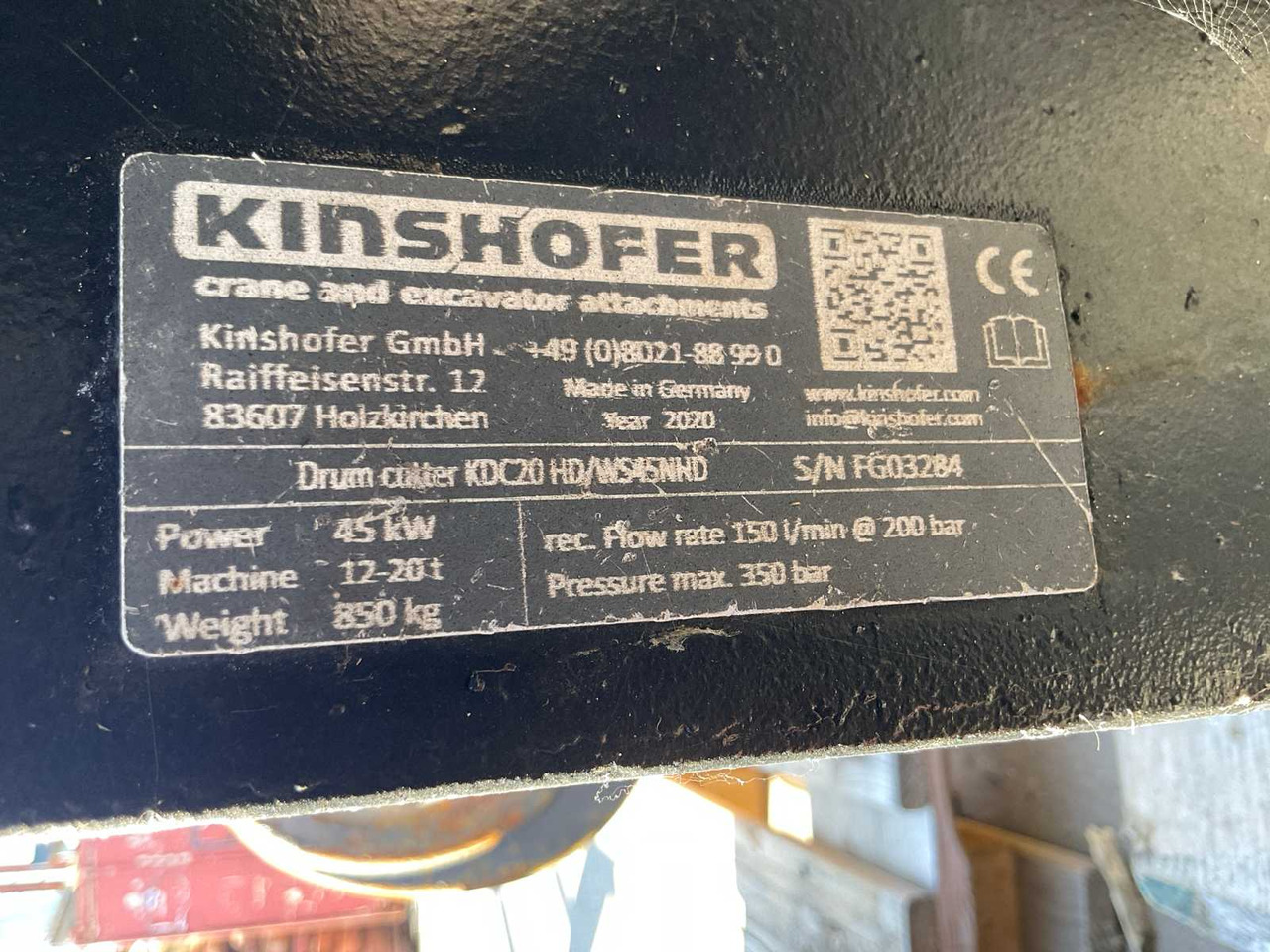 Kinshofer KDC20 HD/WS45NHD - Implemento para Maquinaria de construcción: foto 4 Kinshofer KDC20 HD/WS45NHD - Implemento para Maquinaria de construcción: foto 4