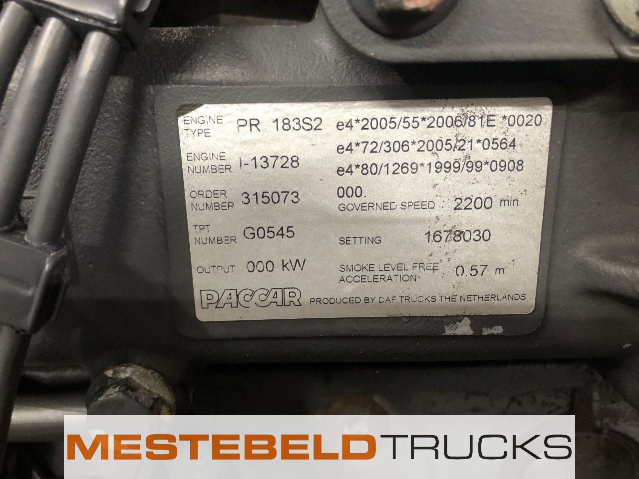 DAF Motor PR 183 S2 - Motor para Camión: foto 5 DAF Motor PR 183 S2 - Motor para Camión: foto 5