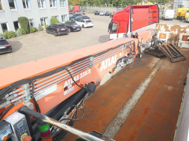 Semirremolque plataforma/ Caja abierta Langendorf SSH 20/25, Kalksandstein, Kran Atlas AK330.2V: foto 7